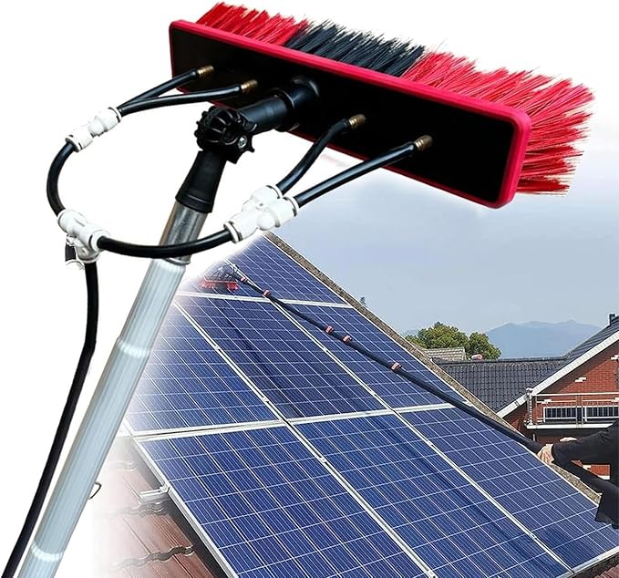 Telescopic Window Cleaner Kit - 7m Extendable Pole &amp 50cm Water Fed Brush - Ideal for Solar Panel &amp Conservatory Roof Cleaning - Efficient Window Washing Equipment