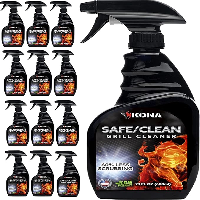 Safe/Clean Grill Cleaner - 60% Less Scrubbing - Eco-Friendly Food Safe Grill &amp Oven Degreaser (12)