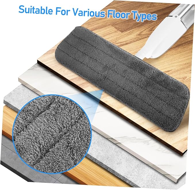 Wet Dry Mop with Water Tank Flat Rotatable Design Replacement Pads Included for Hardwood Tile Laminate Floor Cleaning