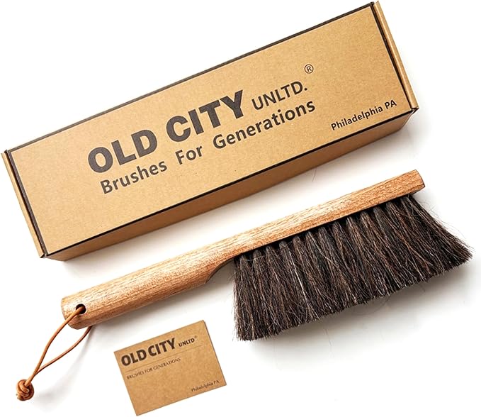 Dustpan Bench Woodworking Brush-USA 13 inch Horsehair Brushes are Used for Counter Furniture Drafting Patio Fireplace Cleaning Shop Brush Leather Tie Woodworking Tool &amp Accessories