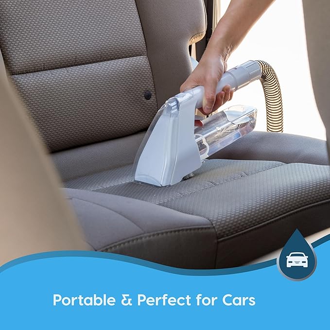 IRIS USA Carpet Spot Cleaner Machine with Auto Spray for Low Pile Carpets Couch Sofa Upholstery Car DetailingShallow Berber Rug Lightweight Portable Chemical-Free Stain Remover 500mL Water Tank