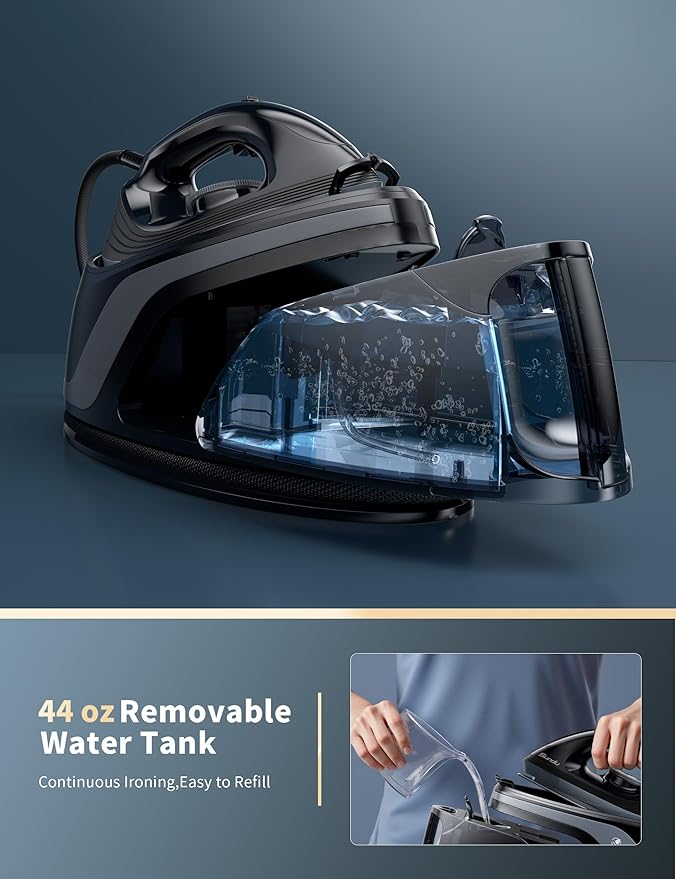 Sundu Steamer Iron1600W Steam Station Professional Steam For Clothes with 44 oz Tank 400 microsteam holes Built-In Pump Ceramic baseplateIron Lock For Easy Carry