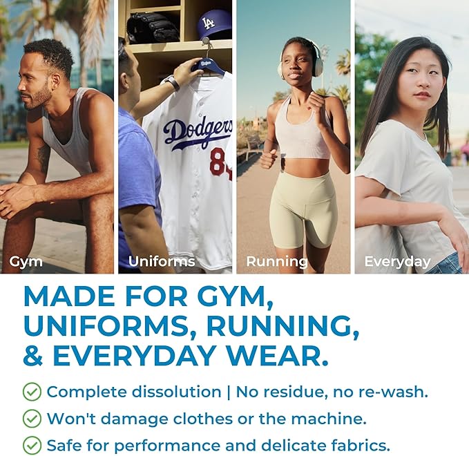 SWEAT X Original Activewear Laundry Detergent Liquid - Natural Washing Detergent for Activewear &amp Gym Clothes - Non Toxic Laundry Detergent for Sensitive Skin - Concentrated 45 Loads (1 Bottle)