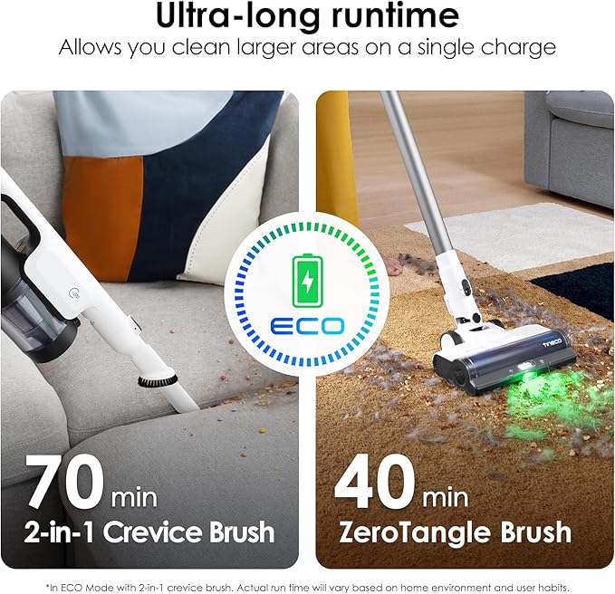 Tineco Pure ONE Station 5 Cordless Smart Vacuum with 2.5L Auto Dust Base Full-Path Self-Cleaning 175AW Suction ZeroTangle Tech Stick Vacuum Cleaner for Pet Hair Carpet &amp Hard Floor