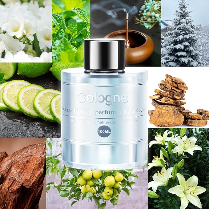 Car Air Freshener Refill – Long-Lasting Cologne Essential Dedicated Perfume Long Lasting Air Fresheners 6 Months– 160ML 4.8OZ/160ml Bottle Car Scent Diffuser
