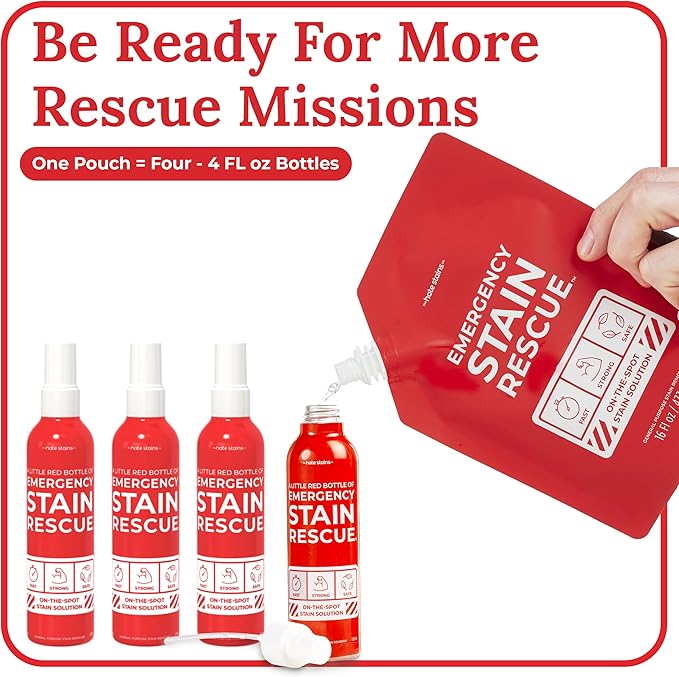 Miss Mouth's Messy Eater Stain Treater and Emergency Stain Rescue 16oz Bottle and Refill Bundle