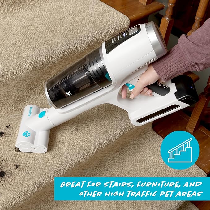 Simplicity Vacuums Pet and Upholstery Tool S67TURBO Motorized Accessory Only for the S67 Cordless Stick and Hand Vacuum Ideal for Cleaning Pets Hair Stairs Furniture Cars and More