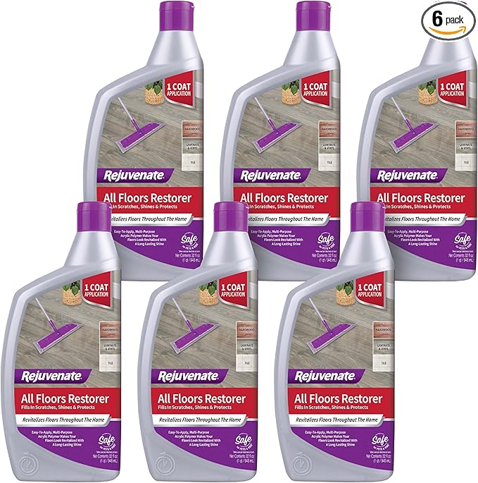 Rejuvenate All Floors Restorer Fills Scratches Shines And Protects All Floor Types Including Hardwood Laminate Vinyl And Tile 32 Ounces 6 Pack