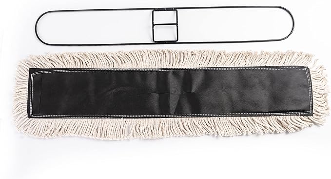 Matthew Cleaning 36'' High Strength Disposable Dust Mop Cotton Cut-end Yarn Mop Replacement Heads for Residential &amp Commercial Fit Standard Dust Mop Frames Hardwood Laminate Concrete Floors 12P