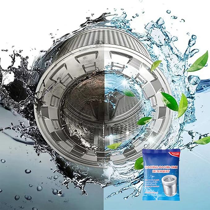 Powerful Stain Remover Washer Tank CleanerPowder Washing Machine CleanerTop Load and Front Load WashersDescaler for DrumTub &amp All Internal Parts (8PCS)