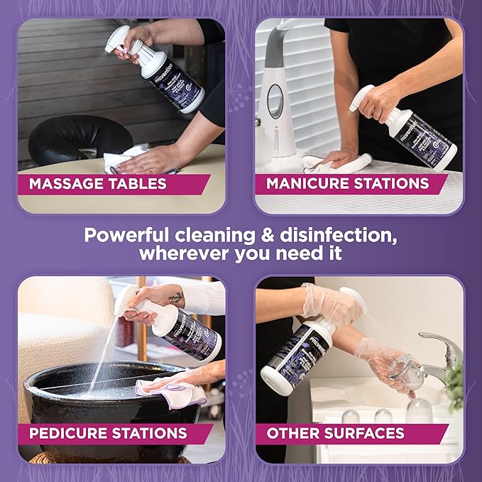 Prevention Ready-To-Use Disinfecting Cleaner – Hospital Grade Disinfectant Spray Solution for Salons Spas Clinics Surfaces – Sanitizing Solution &amp Two Reusable Sprayers – 32oz Bottle (6 Pack)