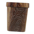 Square Plastic Wastebasket with Faux Wood Grain Finish Lidless Capacity Trash Bin for Home Office Easy to Clean Stylish Farmhouse Rubbish Can