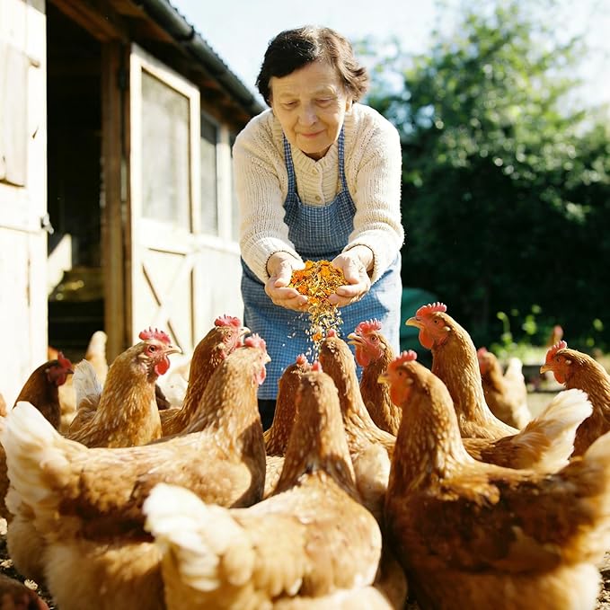 Chicken Nesting Herbs 32 oz – 11 Natural Dried Herb Blend with Marigold for Chicken Coop &amp Roost Refresh Nesting Box &amp Dust Bath Supports Natural Nesting Behavior