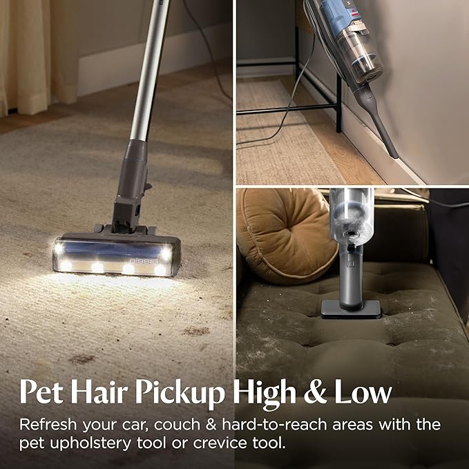 Bissell PowerClean Corded Stick Vacuum Tangle-Free Brush Roll 30-Foot Power Cord Self-Standing HEPA Filtration 4282K