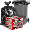 ToughBag 55-60 Gallon Heavy Duty Trash Bags - 150 Count Large Black Garbage Bags - Made in USA