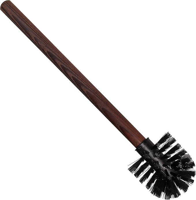 REDECKER Nylon Toilet Brush with Dark Coated Metal Holder Oiled Thermowood Handle Replaceable Head Vintage Design Made in Germany