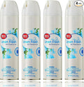Aerosol Air Freshener Linen Fresh 8 oz– Long Lasting Room Deodorizer Spray for Home Bathroom &amp Office – Odor Eliminator Mist for Fabric Car &amp Living Spaces - (Pack of 4)