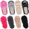 4 Pair Washable Mop Slippers Detachable Microfiber Mop Shoes for Floor Cleaning House Dusting Slippers for Women Men Dirt Tool Supplies Medium