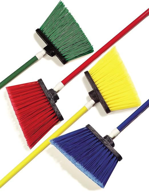SPARTA Spectrum Duo-Sweep Unflagged Bristle Angle Broom with Handle 56 - Yellow