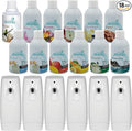 TimeMist Classic Metered Aerosol Fragrance Dispenser (Case of 6) + TimeMist Air Freshener Mixed Assortment Dispenser Refills