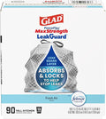 Glad ForceFlex MaxStrength LeakGuard Trash Bags 13 Gal Fresh Air 90 Ct (Package May Vary)