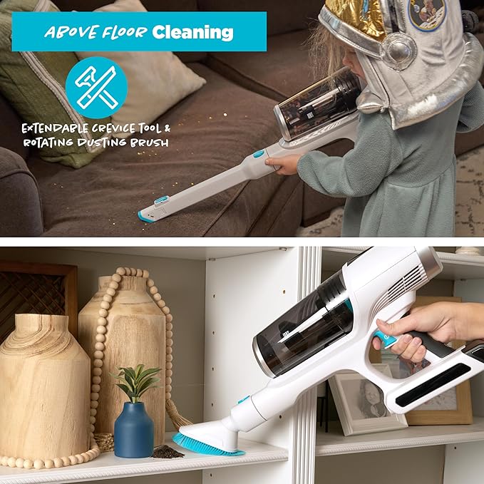 Simplicity Vacuums S67 Pet Bundle Cordless Stick Vacuum Cleaner and Motorized Pets Upholstery Tool Tackle Dog Hair and More on Hard Floor Rugs Couch and Stairs 3 Speed Power Light Weight Vacuum