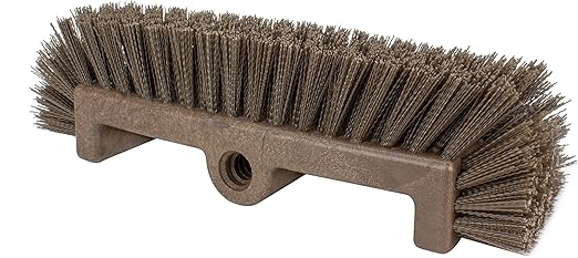 SPARTA Multi-Level Tile Scrub Brush 12 Wide Brush Head Heavy-Duty Tile Cleaning Brush with End Bristles for Commercial Tiles Tubs and Floor Plastic 12 Inches Brown