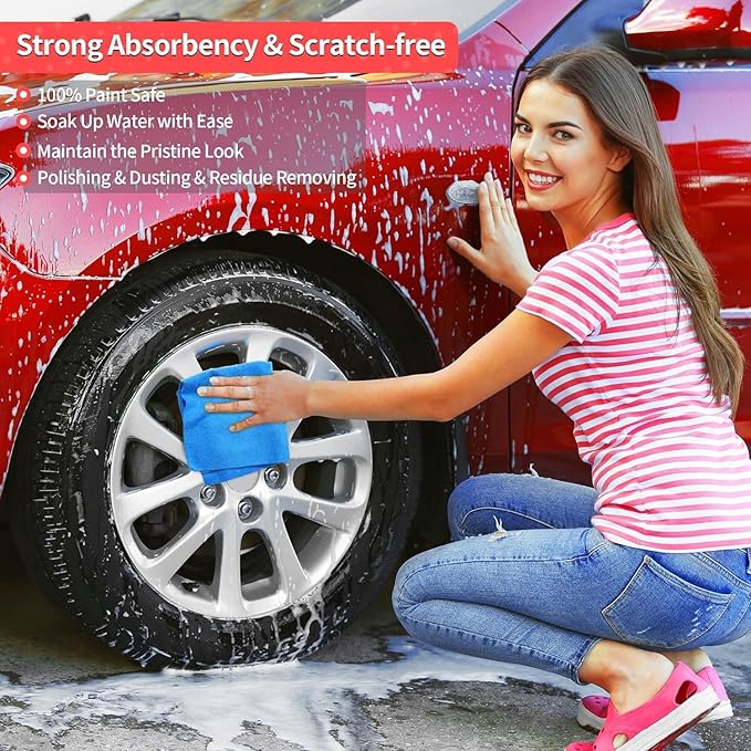HOMERHYME Shop Towels 150 Pack Cleaning Rags Microfiber Towels Bulk All-Purpose Microfiber Cleaning Cloth Lint-Free Wipe Washcloth for Commercial Garage Automotive &amp Housekeeping 11.5*11.5