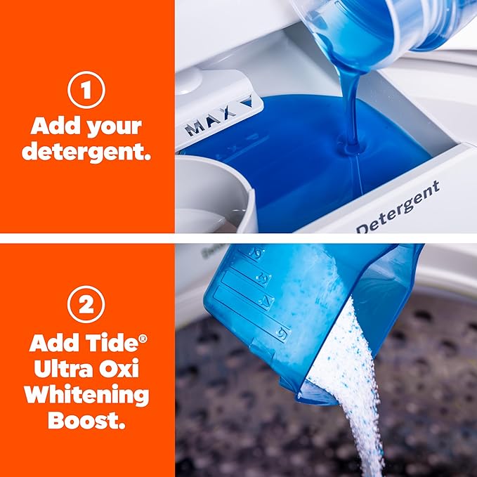Tide Ultra Oxi Whitening Boost 57 oz All in One Laundry Booster Color Safe Whitening Stain and Odor Fighter