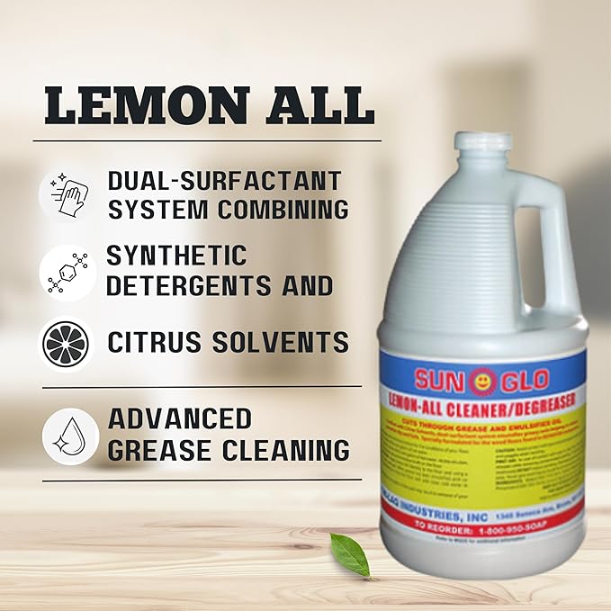SUN-GLO Lemon-All - Cleaner &amp Degreaser (4x1 Gallon Case)