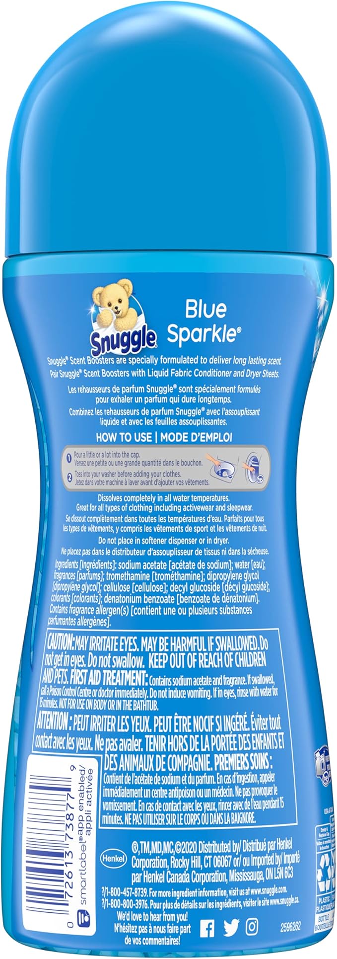 Snuggle Scent Shakes in-Wash Scent Booster Beads Blue Sparkle 9 Ounce (Pack of 4)