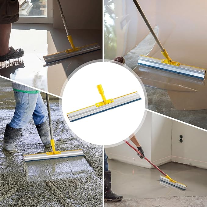 2 Pack 22 Notched Squeegee for Epoxy with 5mm Serrated Blade for Self Leveling Cement Urethane Epoxy Floor Tools