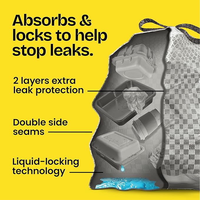 Glad ForceFlex MaxStrength LeakGuard Trash Bags 13 Gal Fresh Air 90 Ct (Package May Vary)
