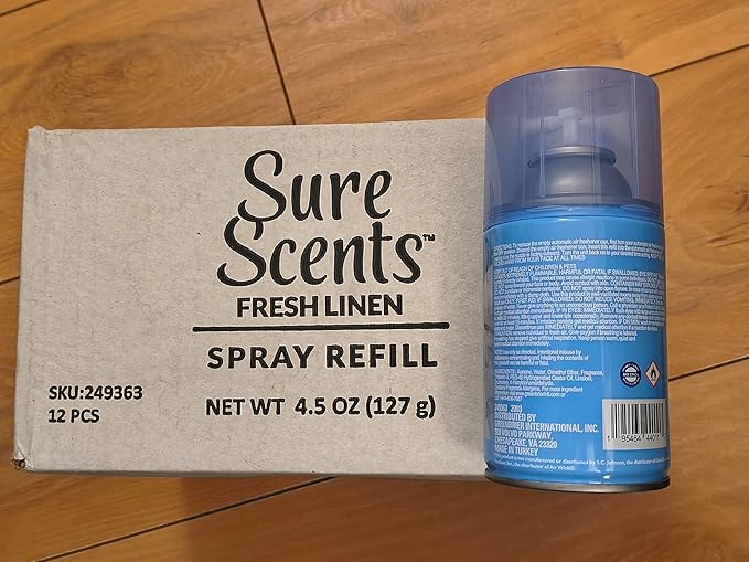 Sure Scents™ Fresh Linen Automatic Spray Refills 4.5 oz. 12 Pack