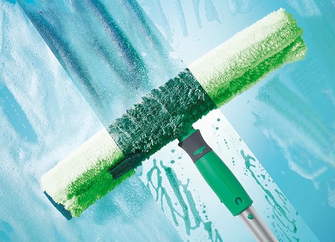 Unger Commercial 14 Micro StripWasher® Sleeve – High-Absorption Microfiber with Integrated Scrub Pad for Streak-Free Window Cleaning NS350