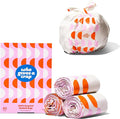 Who Gives a Crap 100% Recycled Small Trash Bags 60 Count 4 Gallon Sustainable Garbage Bags for Kitchen Office or Bathroom Trash Can Designed to Help Resist Leaks and Tears Durable Tie Handles