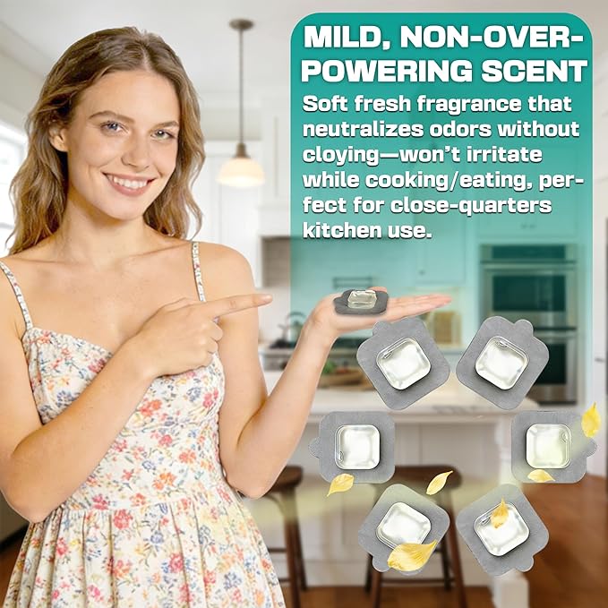 xcivi 6 Pack Replacement Deodorizer Pod for Simplehuman Pod Holder Compatible with Trash Can Deodorizer Refills for Bathroom Closet Storage Odor Eliminator for Trash Cans