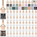 50 Set Employee Appreciation Car Air Freshener Diffuser Gift Inspirational Hanging Car Empty Glass Essential Oil Bottle with DIY Sticker Thank You Gifts for Coworker Teachers Staff (Cylinder)