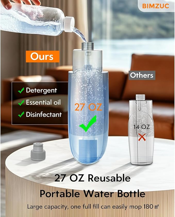 Spray Mop for Floor Cleaning with 3 Washable Pads-Wet Dry Microfiber Mop with 27 oz Refillable Bottle Gray - New
