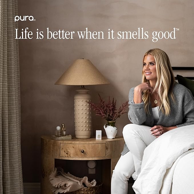 Pura x Studio McGee Home Scent Refill - Smart Air Diffuser - Up to 120-Hours of Luxury Fragrance per Refill - Home Essential - Clean &amp Safe Diffuser Fragrance - 2 Pack Cardamom Blossom