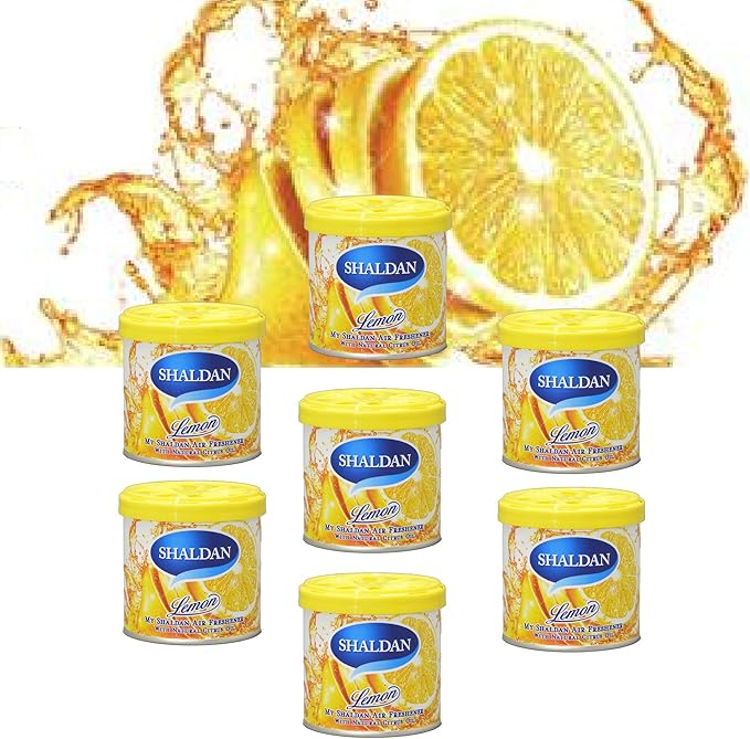 My Shaldan 7 Packs Lemon Scent Car Air Freshener Premium Quality Gel Based and Long Lasting Fresh Fragrance and YirehStore Finger Heart Car Hanging Freshener