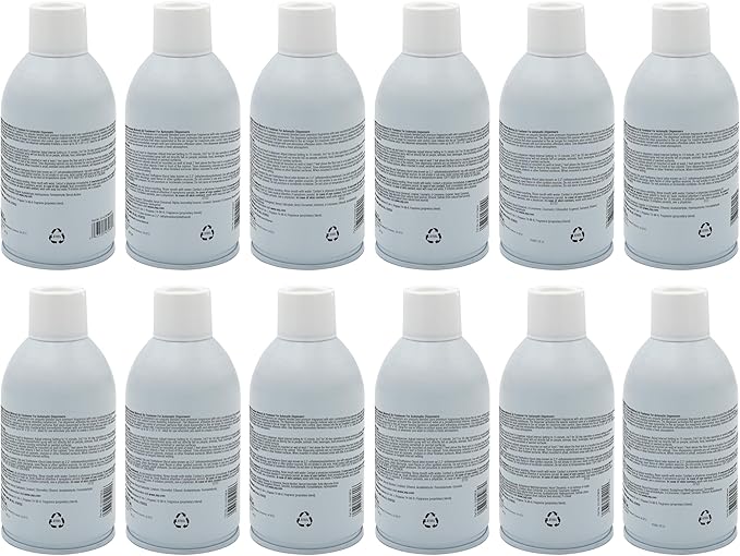 TimeMist Air Freshener Mixed Assortment Dispenser Refills - 7.1 oz (Case of 12 Assorted Fragrances) 1050698 - Essential Oils Lasts Up To 30 Days and Neutralizes Tough Odors