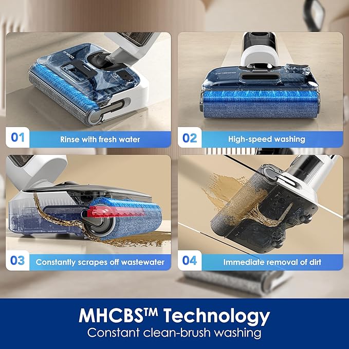 Tineco Floor ONE Stretch S6 Cordless Wet Dry Vacuum Cleaner&ampA20 Cordless Stick Vacuum Cleaner Up to 40Min-Runtime 3 Modes for Multi-Level Messes