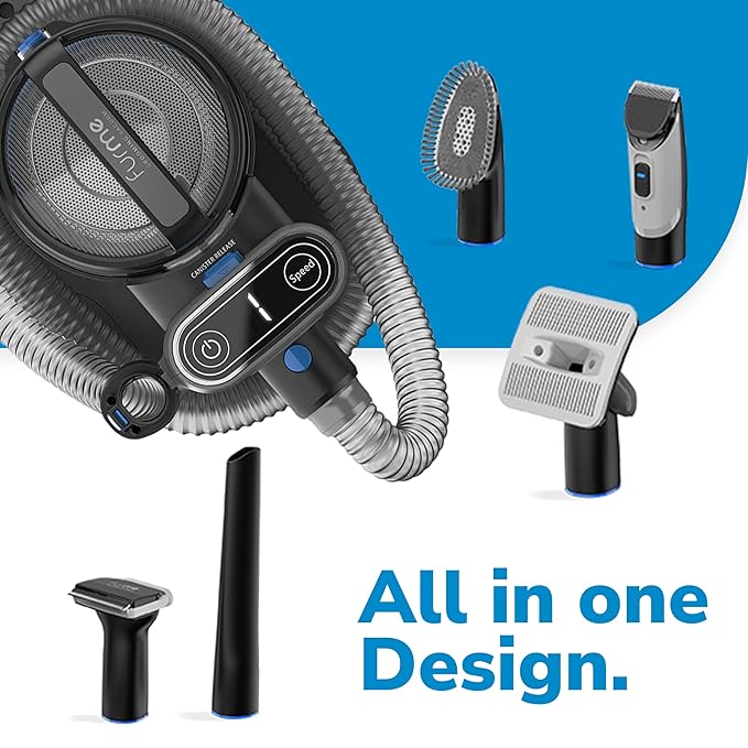 FURME Professional Plus Pet Grooming Vacuum Kit - Cat &amp Dog Grooming Kit for Easy Pet Care at Home Quiet &amp Safe Dog Hair Remover Machine with Brush Clipper Shedding &amp Cleaner Tools &amp