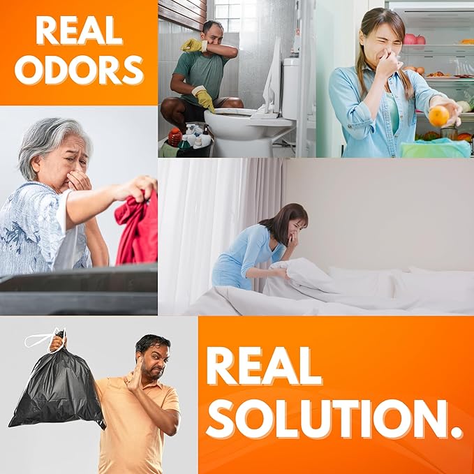 NI-712 Fresh Orange Odor Eliminator Spray (2 Bottles)– Powerful Long-Lasting Odor Neutralizer – Instant Air Freshener for Home Car &amp More – Pint-Sized (16 oz)