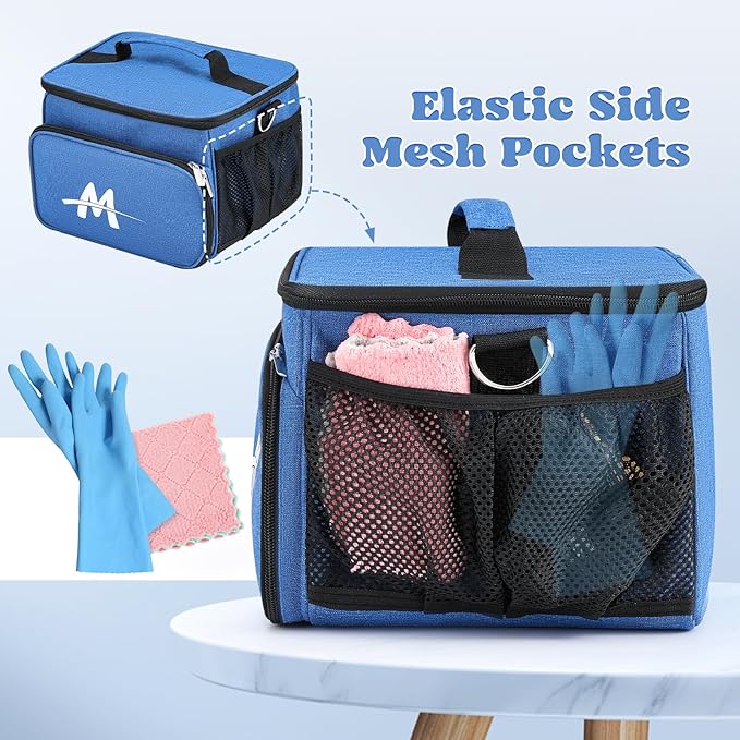 Moongiantgo Steam Cleaner Carry Bag Protective Organizer Case with Adjustable Compartments &amp Extra Pockets for Handheld Steamer Accessories (Storage Bag Only Machine Not Included)