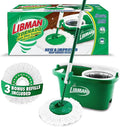 Libman Tornado Spin Mop System with Refill Heads Microfiber Spinning Mop and Bucket with Wringer Set for Home Floor Cleaning of Hard-Wood Laminate Tile All Surface Cleaner