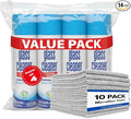 Glass Cleaner Spray - Foam Action Cleaner - 19 Fl Oz (4 Pack) - Bundle With 10 Premium Microfiber Cleaning Cloth Towel Rags