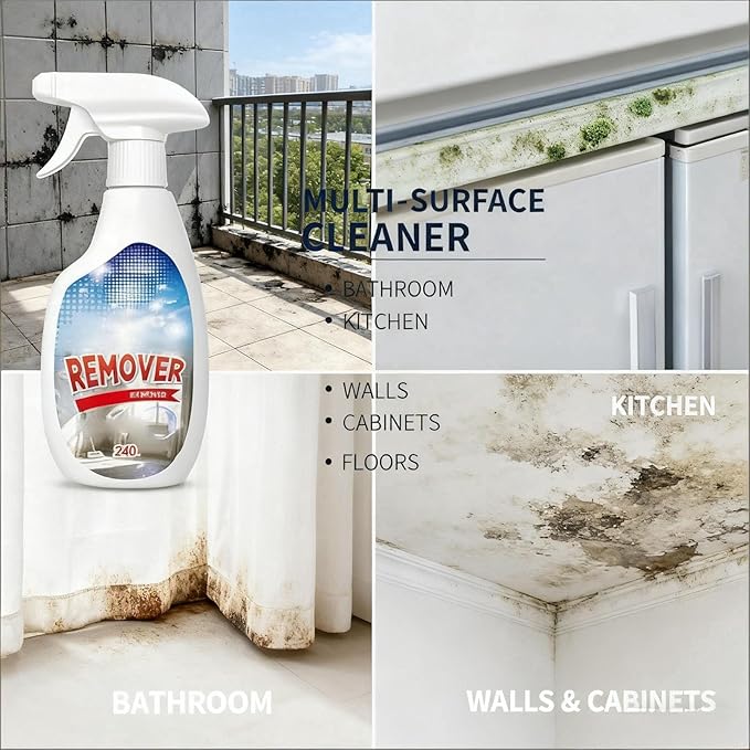 Highly Effective Removal Spray Wall Cleaner for Painted Walls Multi-Surface Cleaning Solution Dust and Stain Remover for Wood Tile Fabric Bathrooms Kitchens (2Pcs)