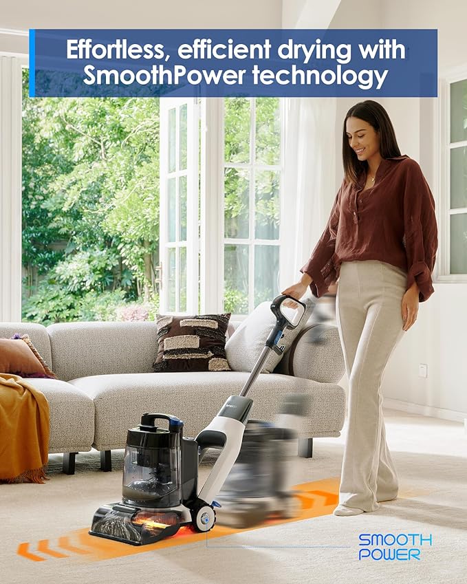Tineco Floor ONE S5 Smart Cordless Wet Dry Vacuum Cleaner and Mop for Hard Floors &amp Carpet ONE Cruiser Smart Carpet Cleaner Self-Cleaning and FlashDry Deep Cleaning